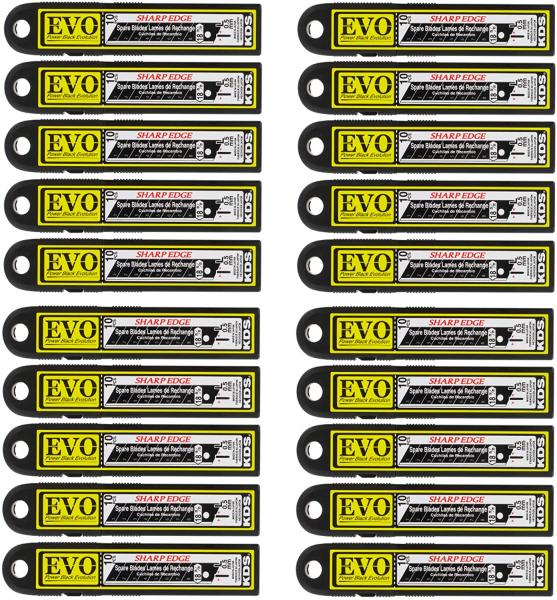 200 St. Abbrechklingen 18 mm Japanstahl schwarz spezial gehärtet - extra lange Haltbarkeit
